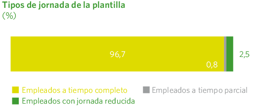 Tipos de jornada de la plantilla